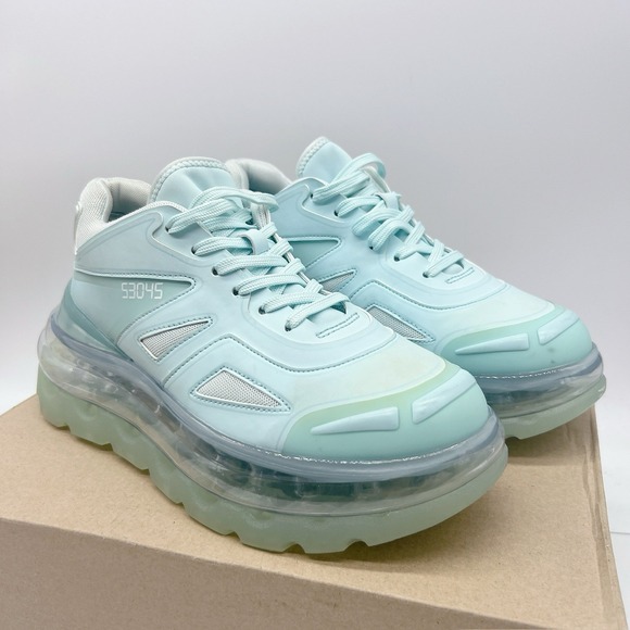 Shoes 53045 Bump Air Platform Sneaker Blue Mint Size EU 39 US 8- 8.5 - Picture 2 of 13